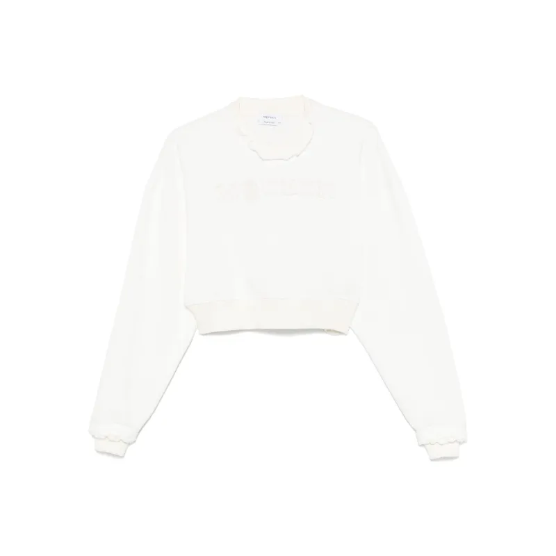Alexander McQueen Logo Detailed Cropped Sweatshirt-0