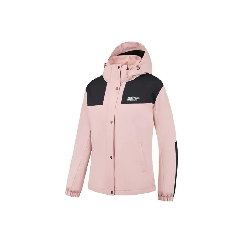 QIAODAN Down Jacket Women's Foam Pink/Black-0
