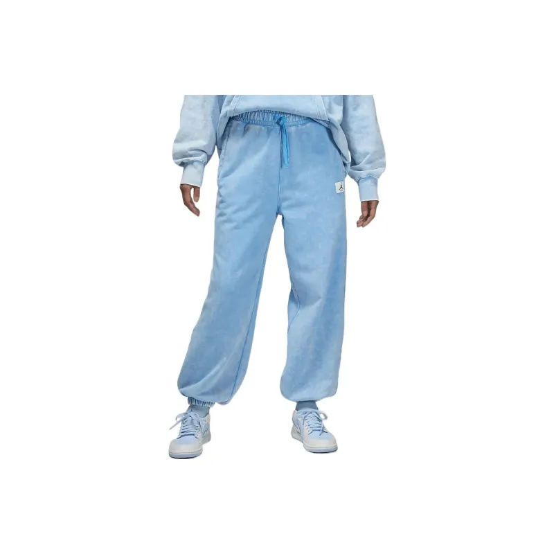 Jordan Flight Knitted Sports Pants Women's Dark Pink Blue-0