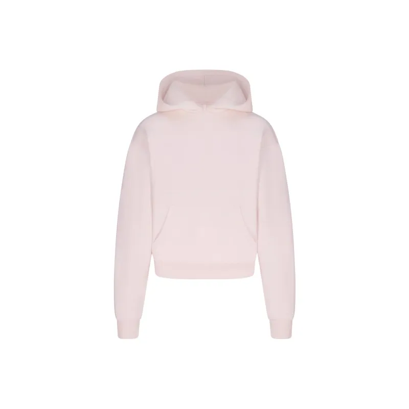 SKIMS COTTON FLEECE CLASSIC HOODIE Sweatshirt Women's BARELY PINK/Light Pink-0