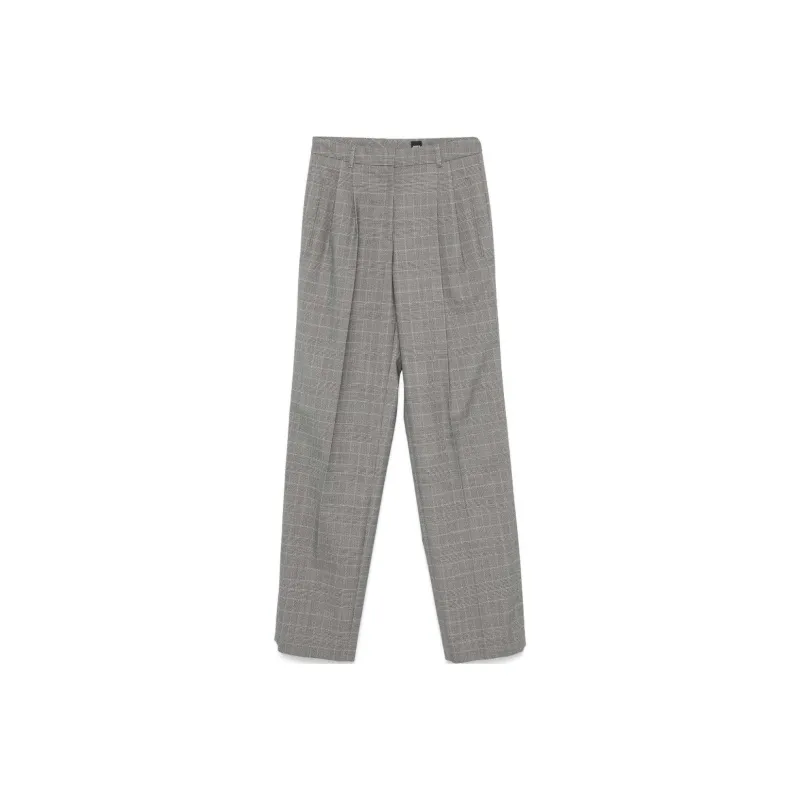 HUGO BOSS Prince Of Wales Tapered Leg Trousers-0