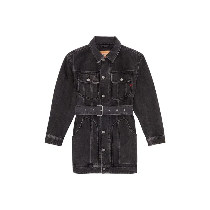 DIESEL De-Flaminia Belted Denim Jacket-0