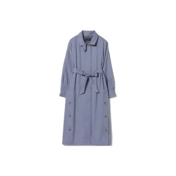 Beams Trench Coats Women's Light Blue