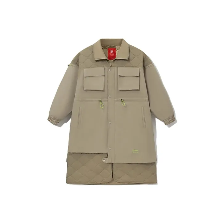 LiNing Puffer Jackets Women's Medium Khaki-0
