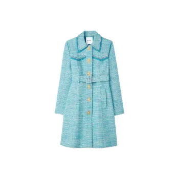 St. John Belted Tweed Coat
