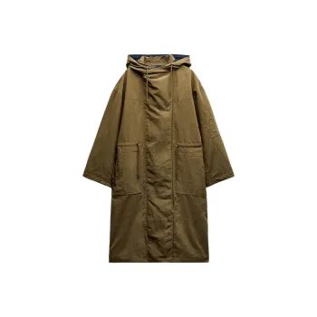 ZARA Trench Coat Women's Medium Khaki