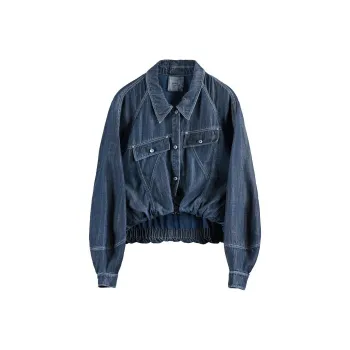 Rizhuo Denim Jacket Women's Midnight Blue