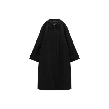 ZARA Trench Coats Women's Black
