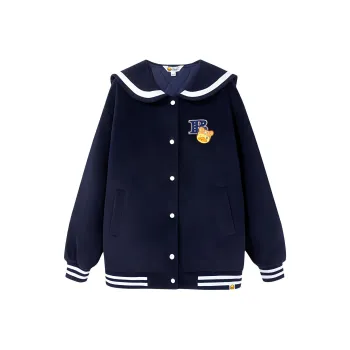 B.Duck Baseball Jacket Women's Navy Blue