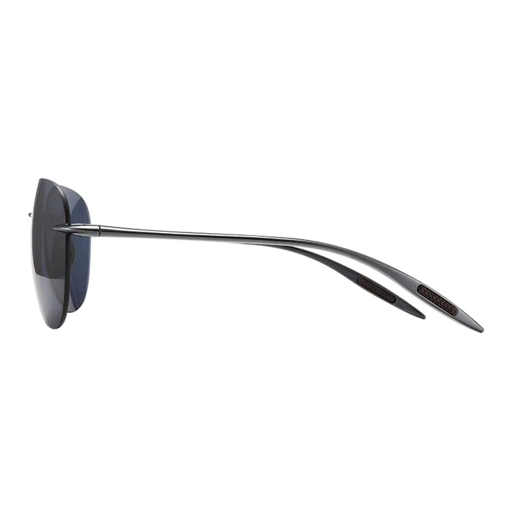 BERTHA TR/Memory Plastic Irregular Shape Sunglasses Men's Gunmetal, Black-2