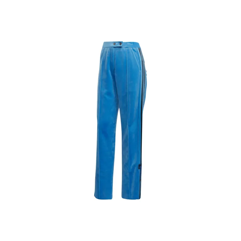Adidas Knitted Sports Pants Women's Blue-0