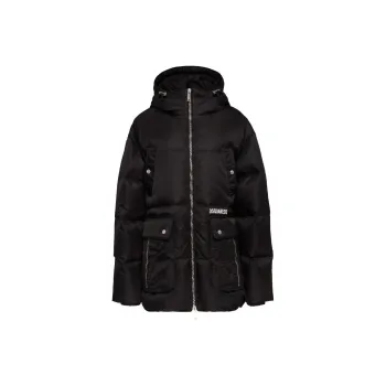 DSQUARED 2 Logo Printed Quilted Hooded Down Coat