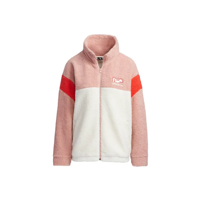 Adidas Neo Velvet Jackets Women's Pink White-0