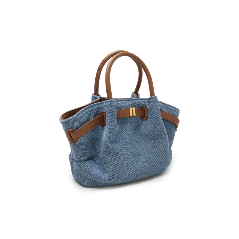 MZ HOUGE Canvas With Denim Canvas Bag, Handbag Women's Multicolor-1