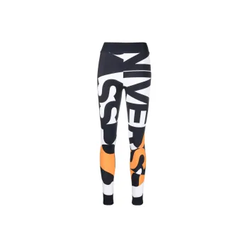 Burberry High Waisted Graphic Print Leggings Black/White/Orange