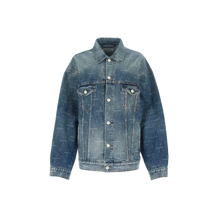 Balenciaga Large Fit Denim Jacket 'Authentic Dark Blue'-0