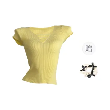 TORIGHT Knitwear Women's Warm Yellow+Bowknot Hair Tie Comes With