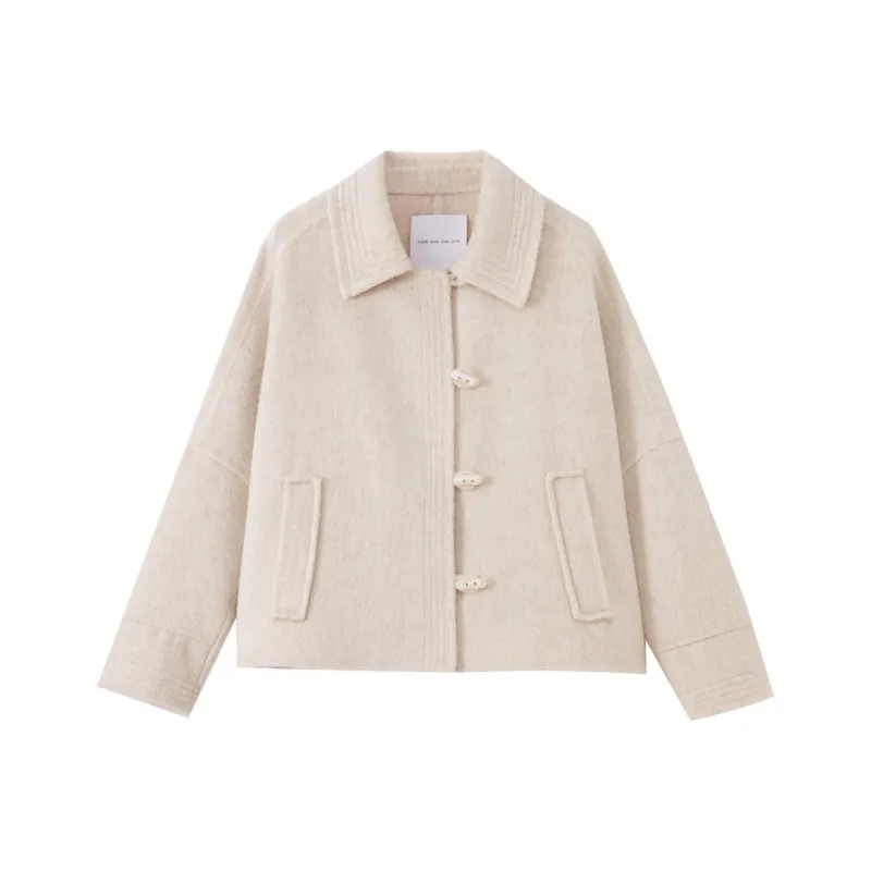 SHUIYUNJIAN Coats Women's Beige Apricot-0