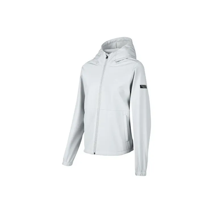 Skechers Outdoor Hiking Thermal, Waterproof, Windproof Windbreaker Jacket Women's Light Gray-0