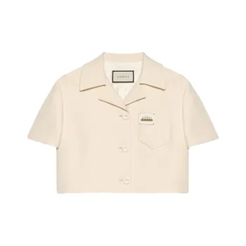 GUCCI Cropped Coats Women's White