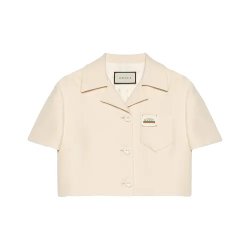 GUCCI Cropped Coats Women's White