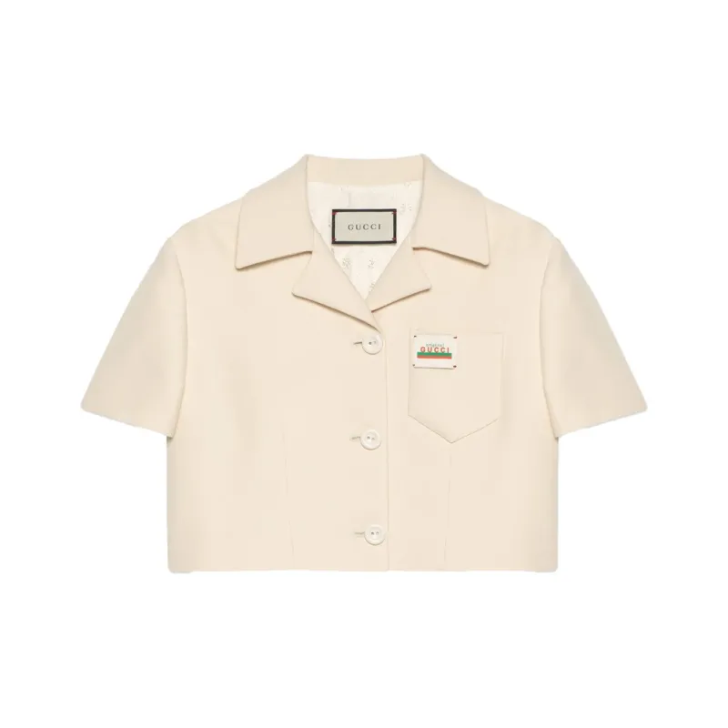 GUCCI Cropped Coats Women's White-0