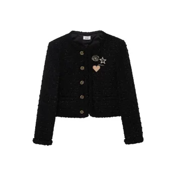 D'zzit Cropped Coats Women's Obsidian Black