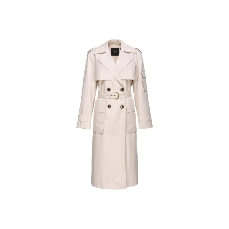 PINKO Belted Double Breasted Trench Coat-0