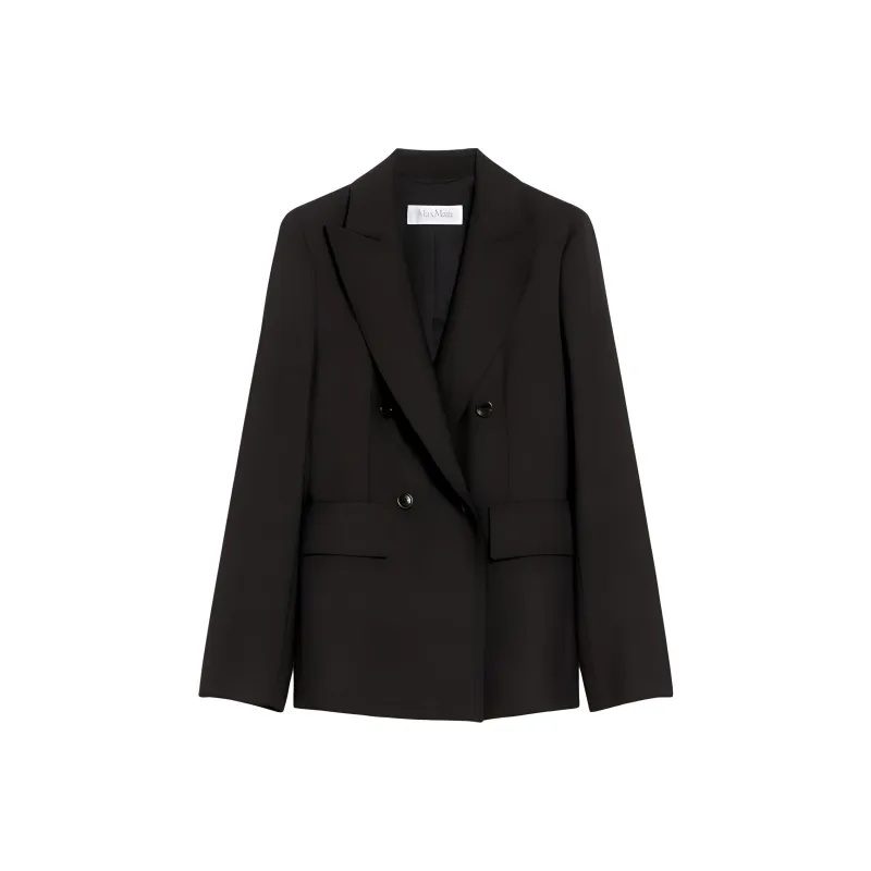 MaxMara Sanna Double Breasted Long Sleeved Jacket-0