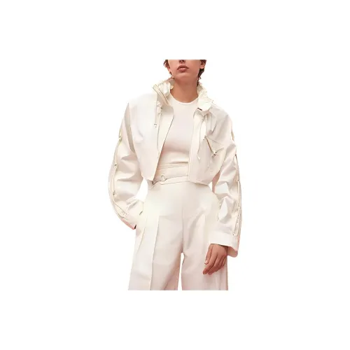 HERMES Cropped Coats Women's White