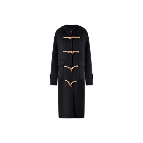 Katie Ermilio Coats Women's Navy Blue