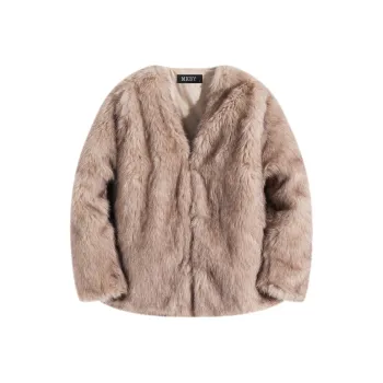 MKBY Velvet feel Coat Women's Light Wheat