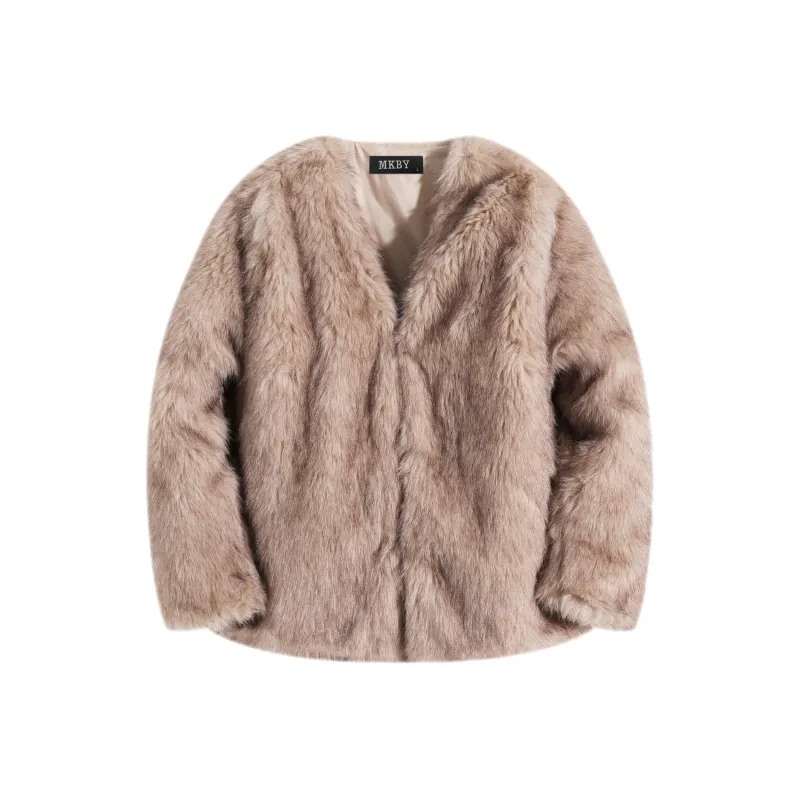 MKBY Velvet feel Coat Women's Light Wheat-0