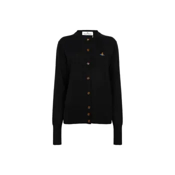 Vivienne Westwood Logo Embroidered Buttoned Cardigan
