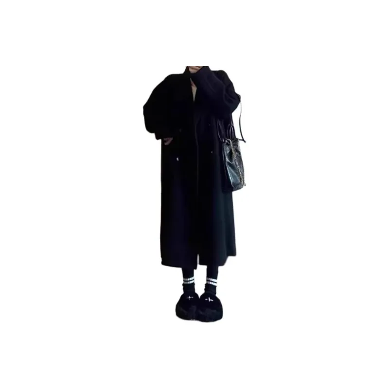 GULIANFEI Double Sided Woolen Coat Women's Oat-2