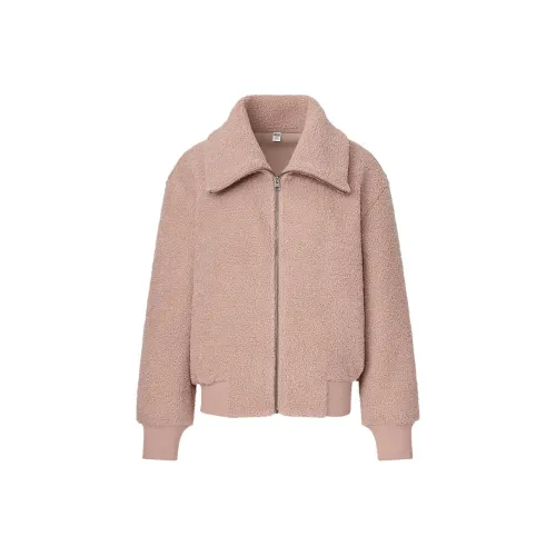 UNIQLO Velvet feel Coat Women's Pastel Pink