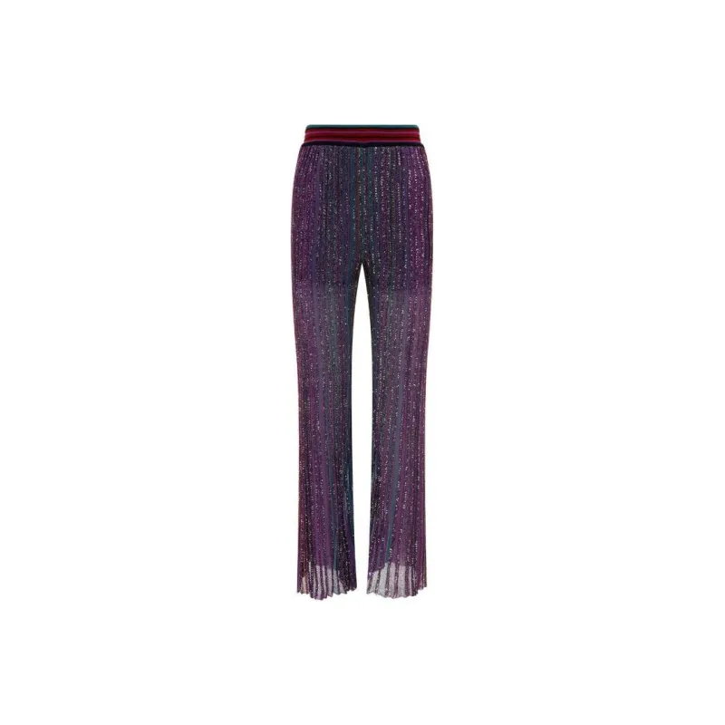 MISSONI Sequin embellished Flared Knit Trousers-0