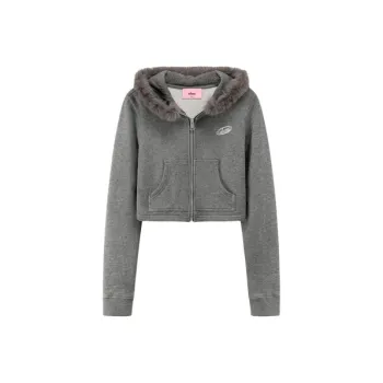 CHUU Cropped Coat Women's Dark Heather Gray