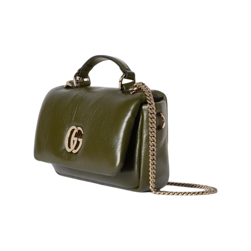 GUCCI Leather Handbag Mini Women's Forest Green-1