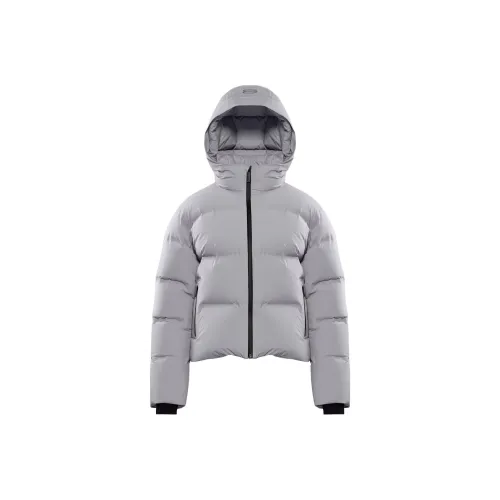 ARITZIA The Super Puff2OTM Shorty   printedstopTM Down Jacket Women's Marble Grey/Marble Gray