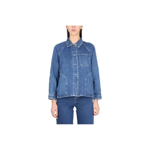 A.P.C Denim Jackets Women's Blue