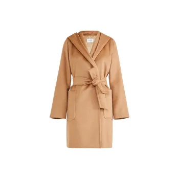 MaxMara Belted Hooded Coat