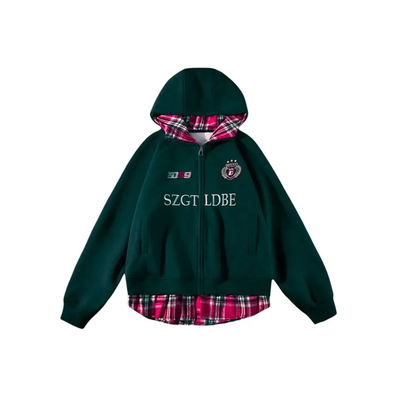 PAZZO Fashion Design Mock Two-Piece Hoodie Unisex-0