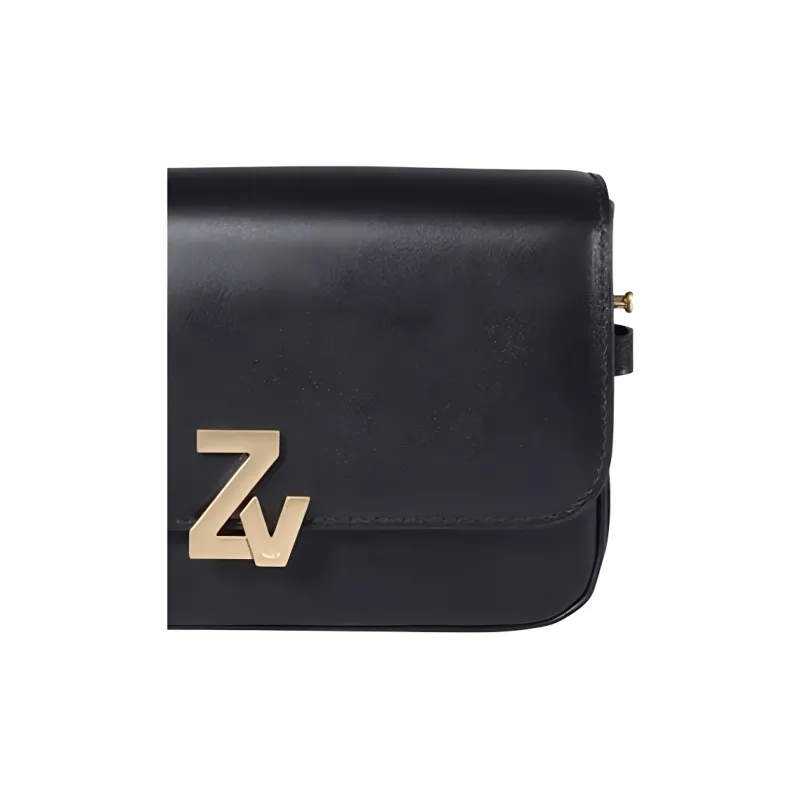 Zadig & Voltaire Calfskin Crossbody Bag Shoulder Bag Women's Black-4