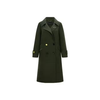 DESIGNICE Coats Women's Olive Green