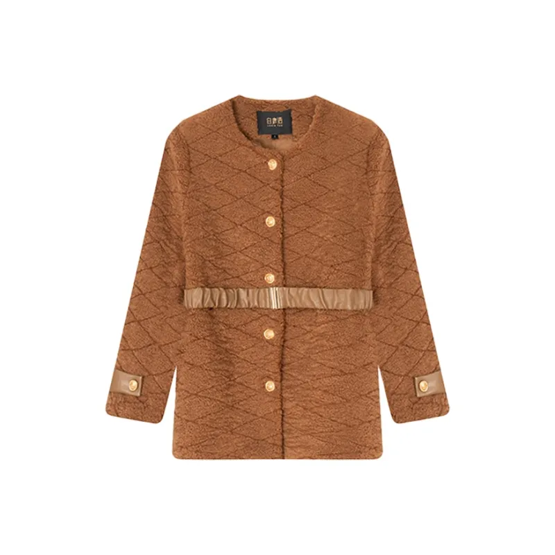 LOUISY AO Velvet feel Coat Women's Coffee-0