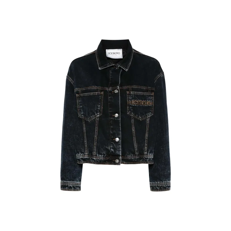 Iceberg Denim Quilted Jacket-0