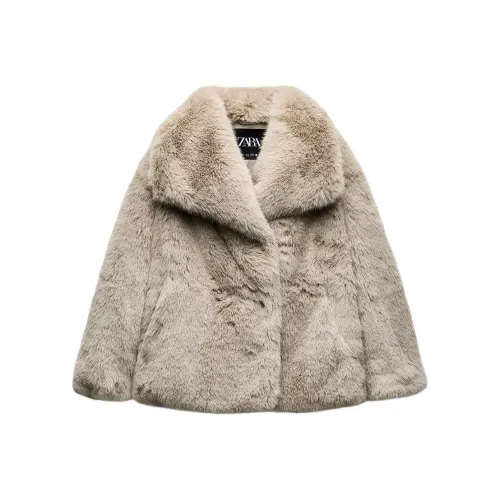 ZARA ZW Series Coats Women's Dark Taupe