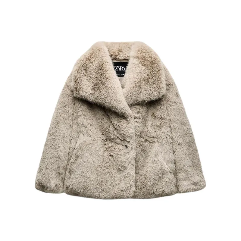 ZARA ZW Series Coats Women's Dark Taupe-0