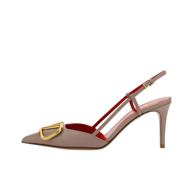 Valentino Vlogo High Heels 8cm Women's Brown-0